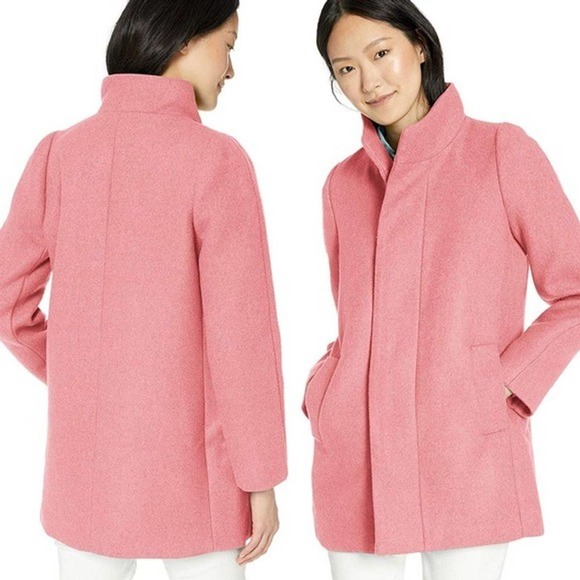 J. Crew Mercantile Plus Size 24 Women's Wool City Coat Cocoon Pink Fresh Rose - Picture 5 of 11